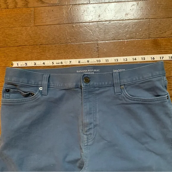 Mens Banana Republic Slim Fit Traveler Pant | 34 X 32 | Blue Shadow - Picture 8 of 9